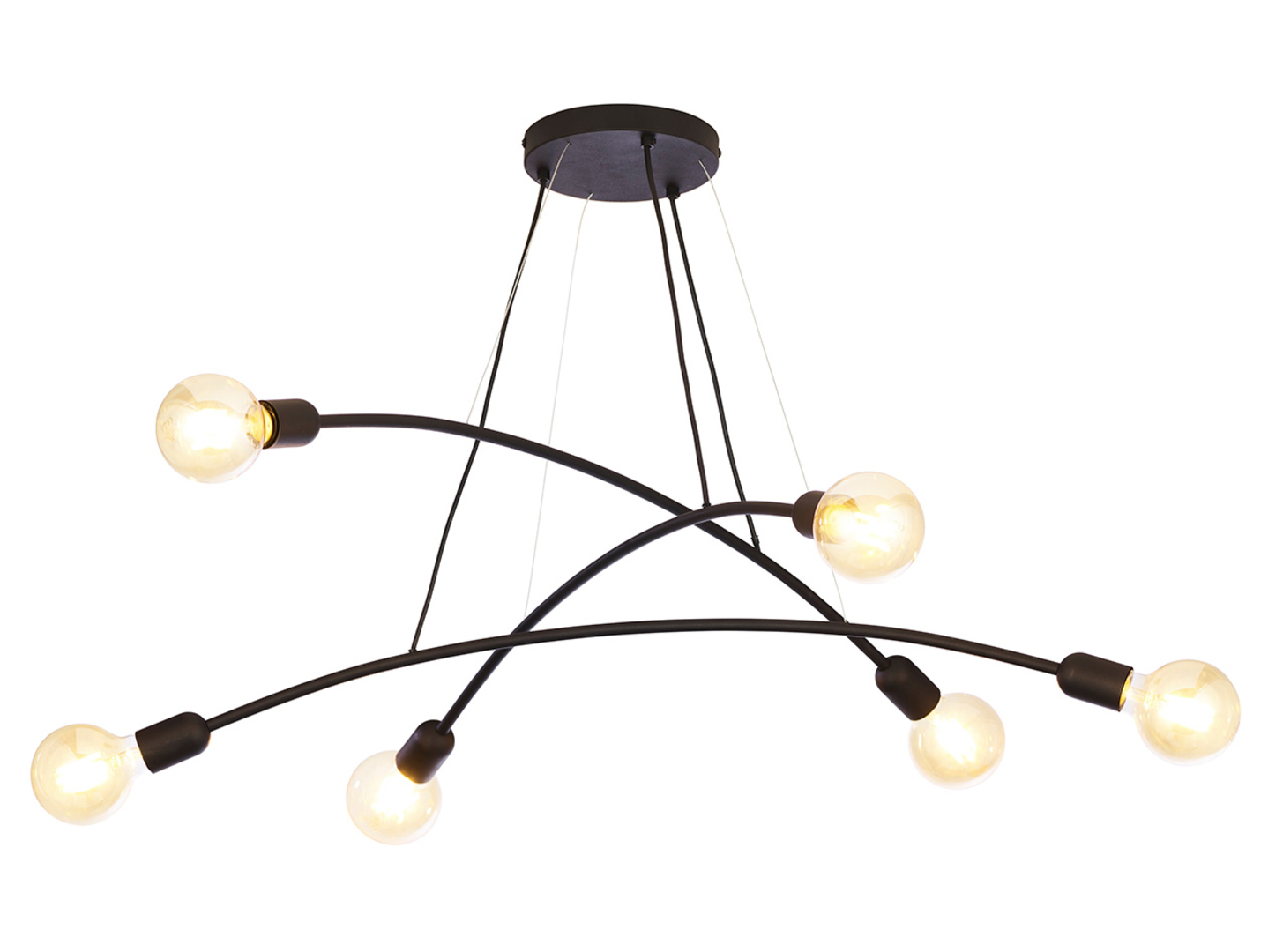 Lampa wisząca Helix 6-punktowa metalowa czarna