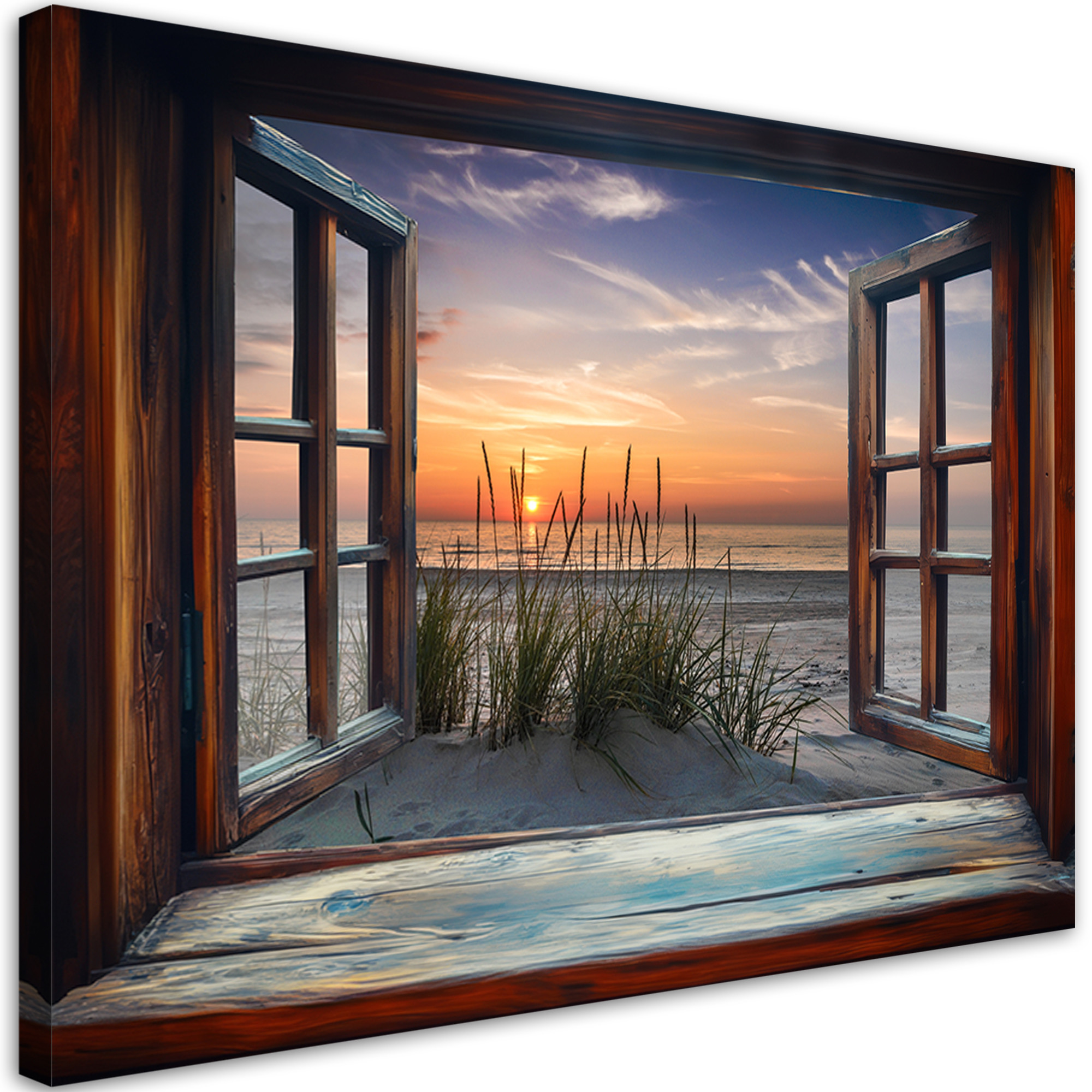 Feeby Obraz na płótnie, Widok z Okna Morze Plaża Natura 60x40