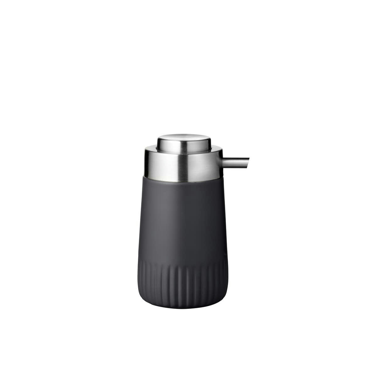 PLISSÉ - Distributeur de savon en acier inoxydable gris anthracite