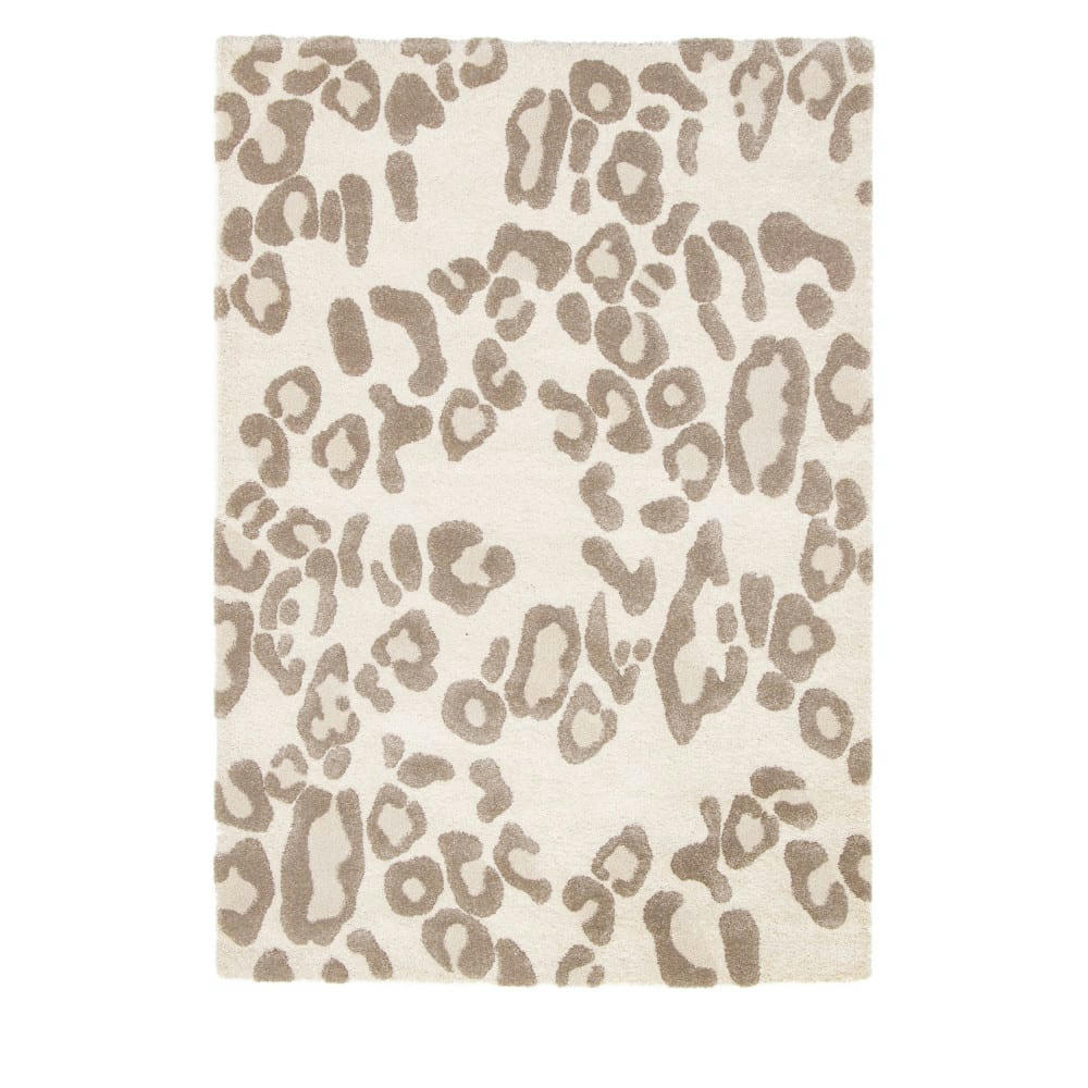 KOANI - Tapis contemporain à motif léopard beige 160x230 cm
