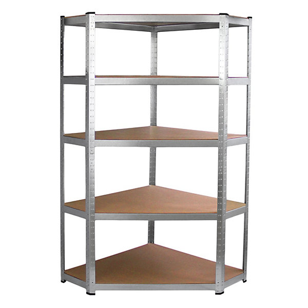 Etagere d Angle Galwix en Acier Galvanise 90cm x30cm x180cm