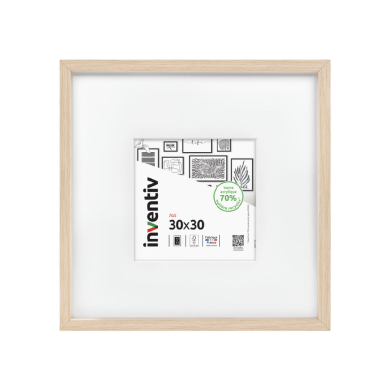 Cadre Isis naturel 30 x 30 cm INVENTIV