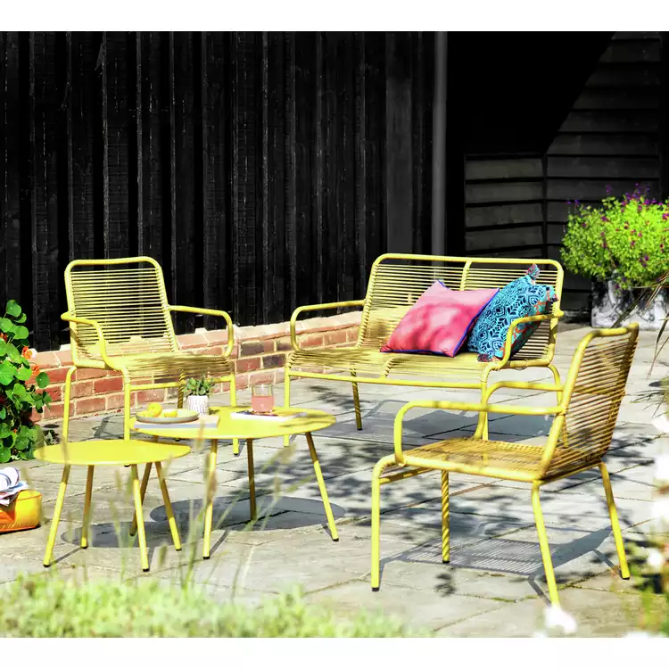 Habitat Ipanema 4 Seater Rattan Effect Garden Sofa Set