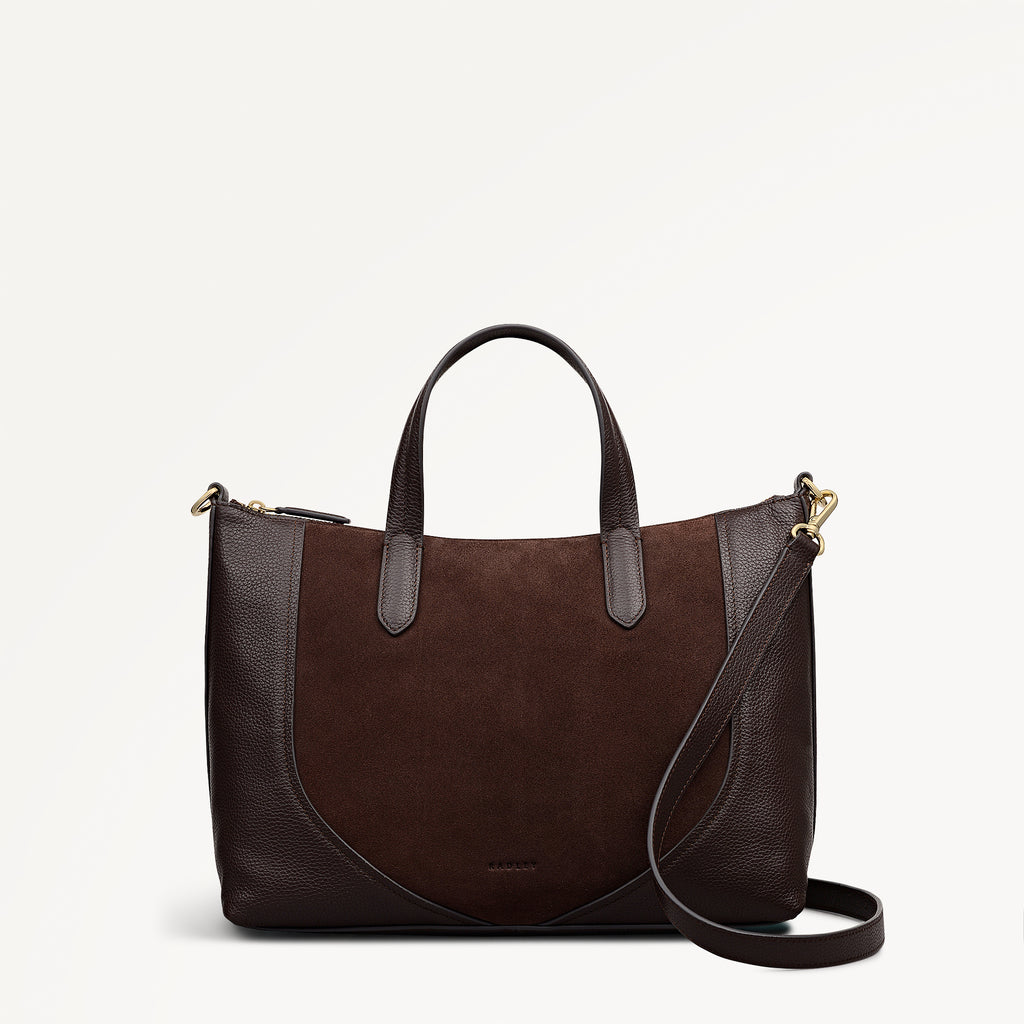 Wood Park - Suede Medium Ziptop Grab Bag - OHE17806