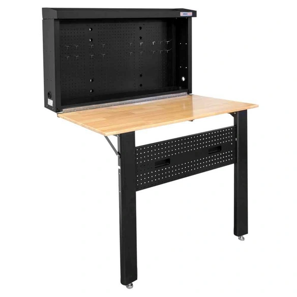 Klappbare Werkbank »WB120FOLD«, für Wandmontage, klappbar, schwarz