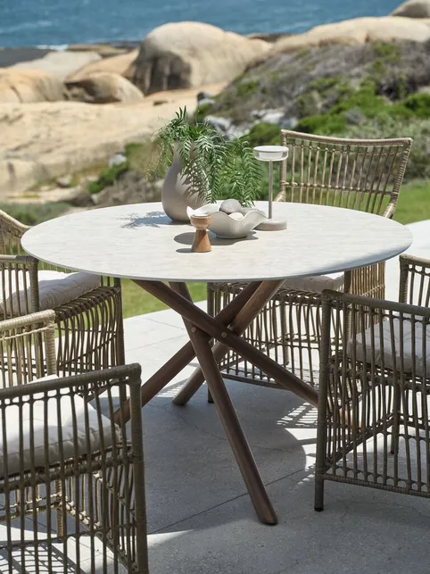 Havebord SANDVIG Ø120 beige