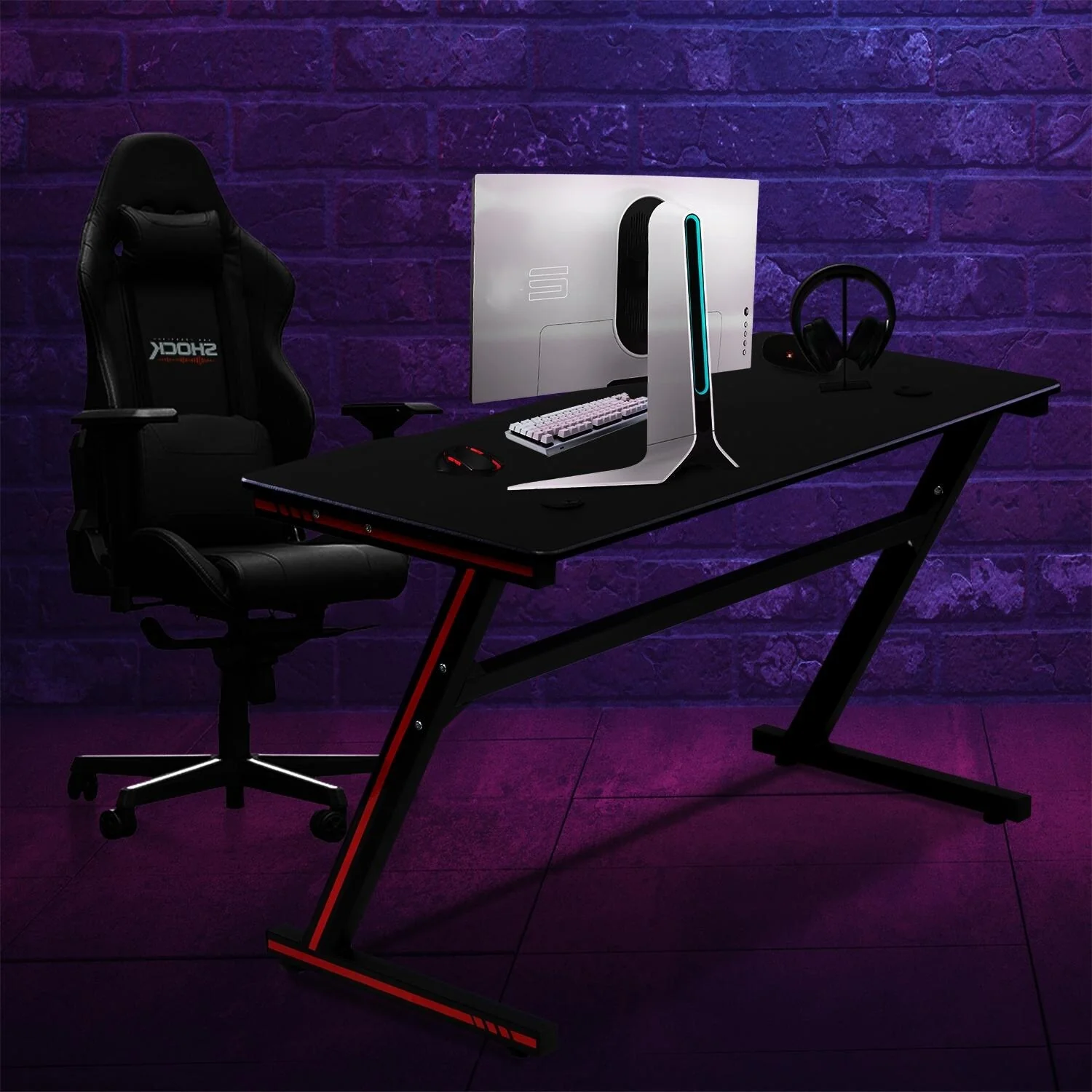 Professional Gaming Ergonomic Desk K Shape Computer Desk