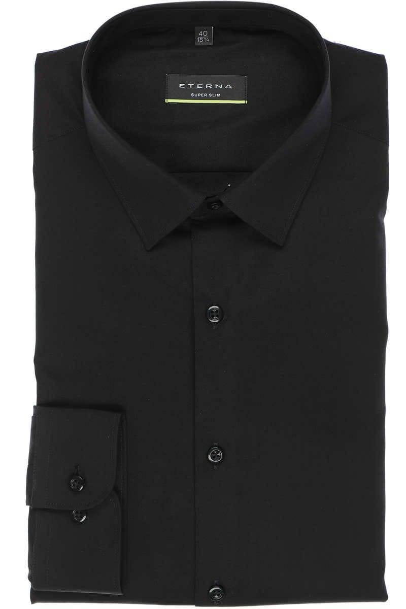 ETERNA Super Slim Hemd schwarz, Einfarbig