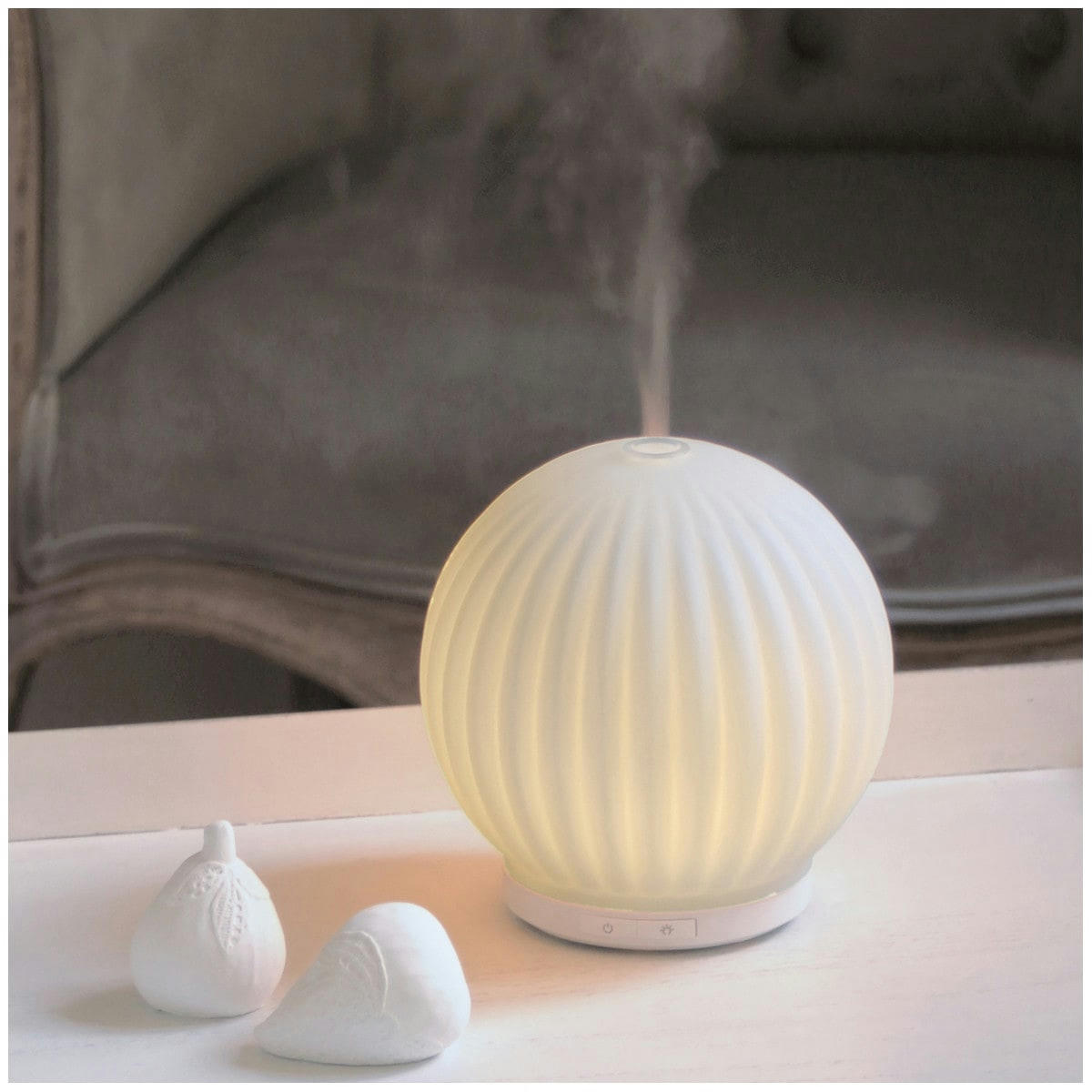 - Diffuseur électrique de brume parfumée côtelé 120 ml