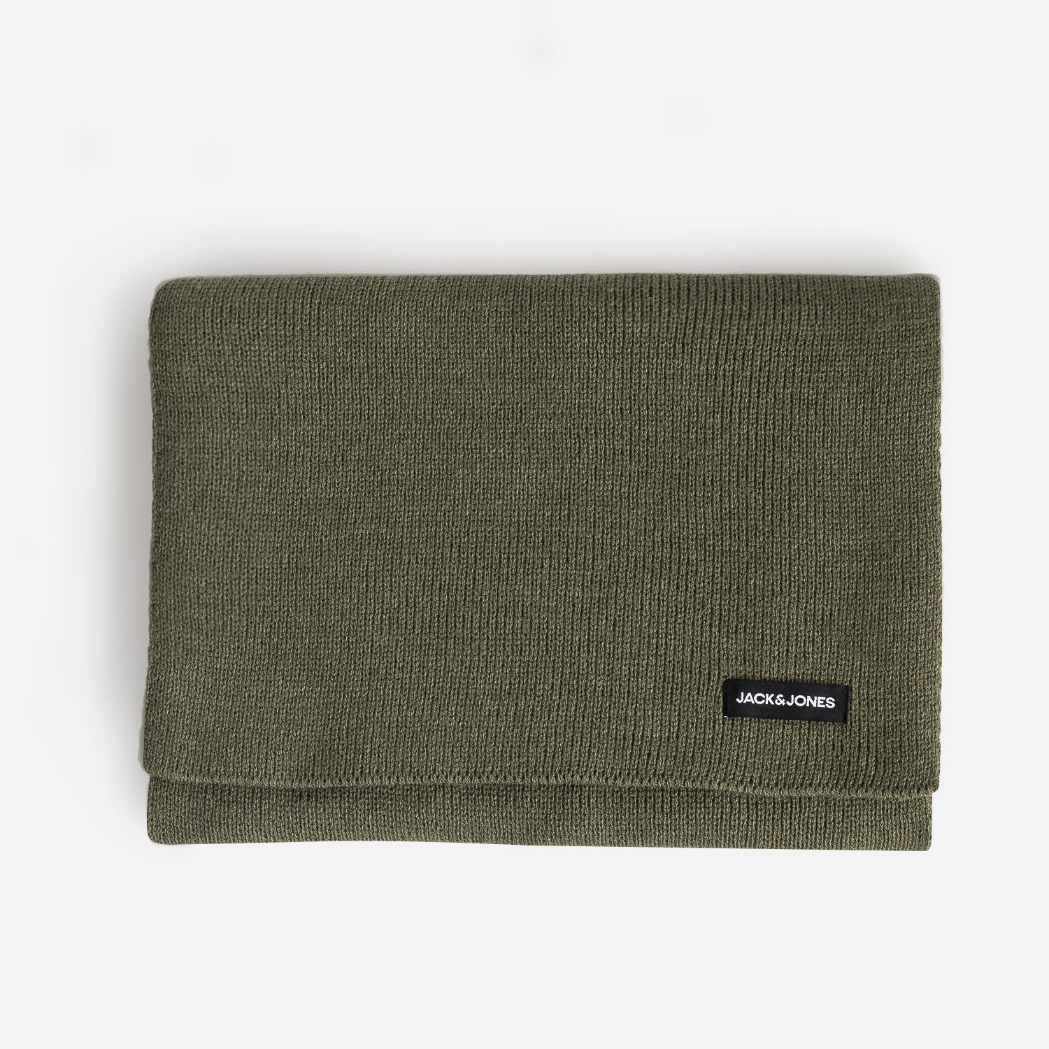Echarpe homme JACK & JONES kaki chiné en tricot