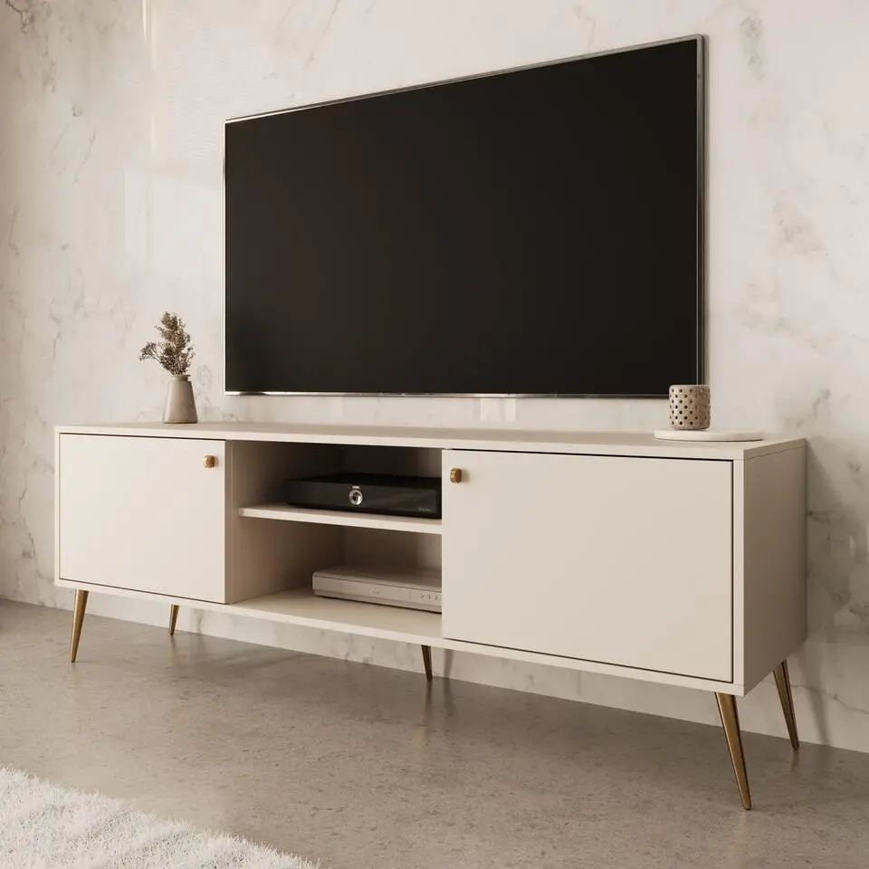 Meubella - Reunion - TV-Meubel - Beige - 156 cm