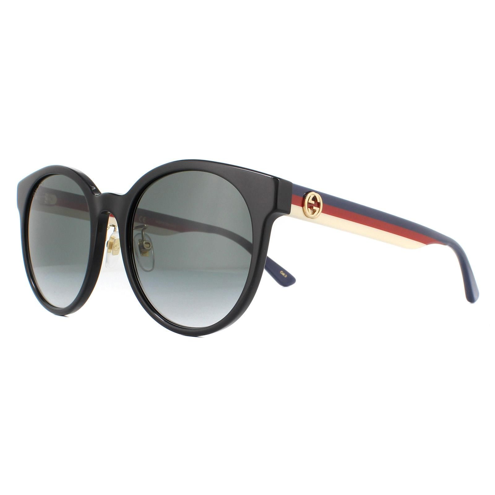 Gucci Round Black Grey Gradient Sunglasses