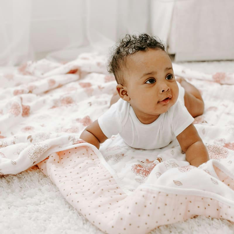 - Couverture de rêve Dream blanket Dahlias (120 x 120 cm)