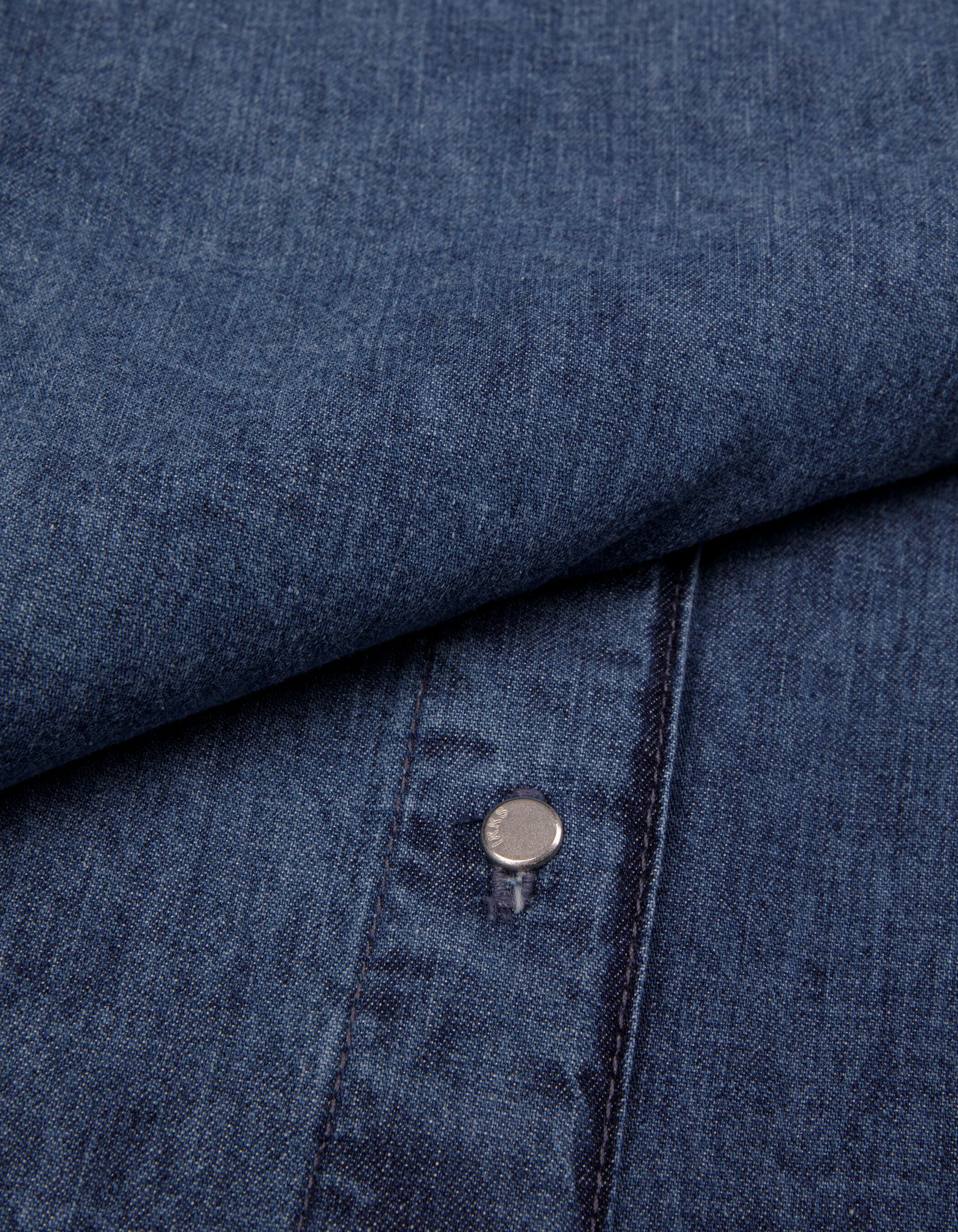 Chemise en jean bleu cropped Femme