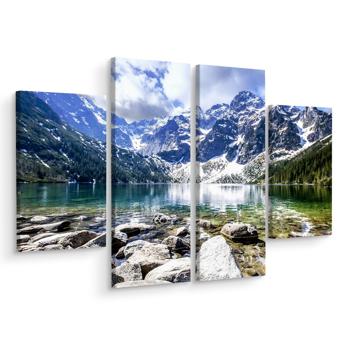 Obraz 4-Częściowy MORSKIE OKO Krajobraz 3D 80x60cm