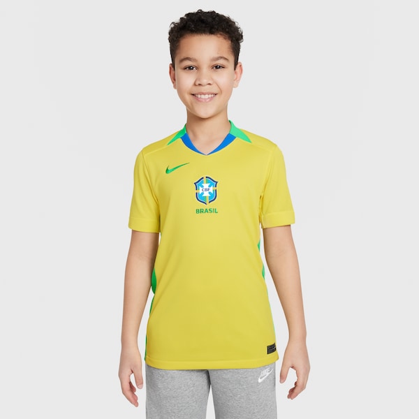 Brazil National Team Nike Youth 2025/26 Home Replica Jersey - Yellow