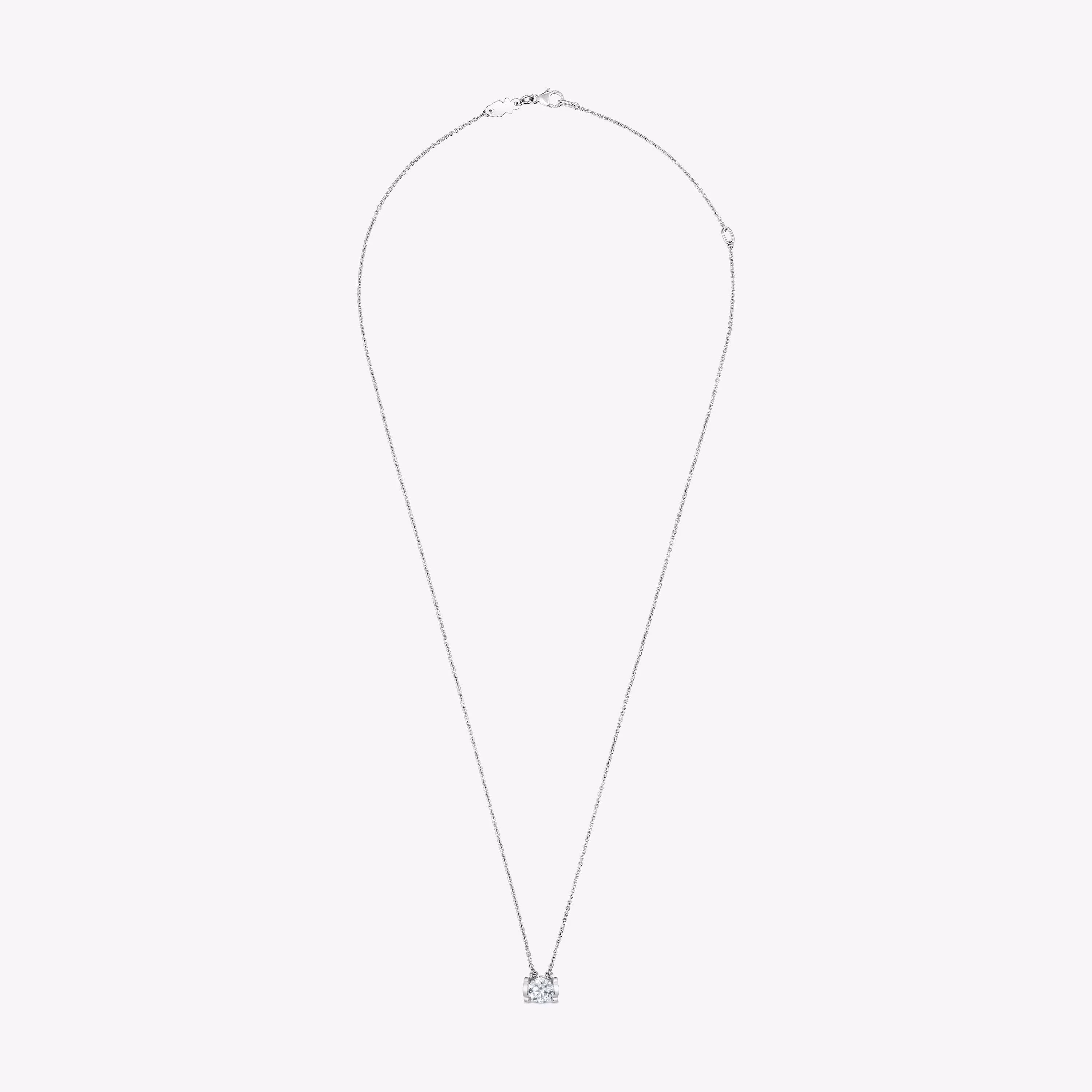 Gargantilla de platino con diamante talla brillante creado en laboratorio 0,50 ct Sweet Diamonds LGD