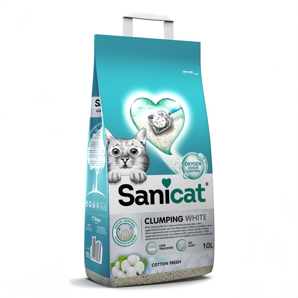 Sanicat Cotton Fresh Clumping White Cat Litter