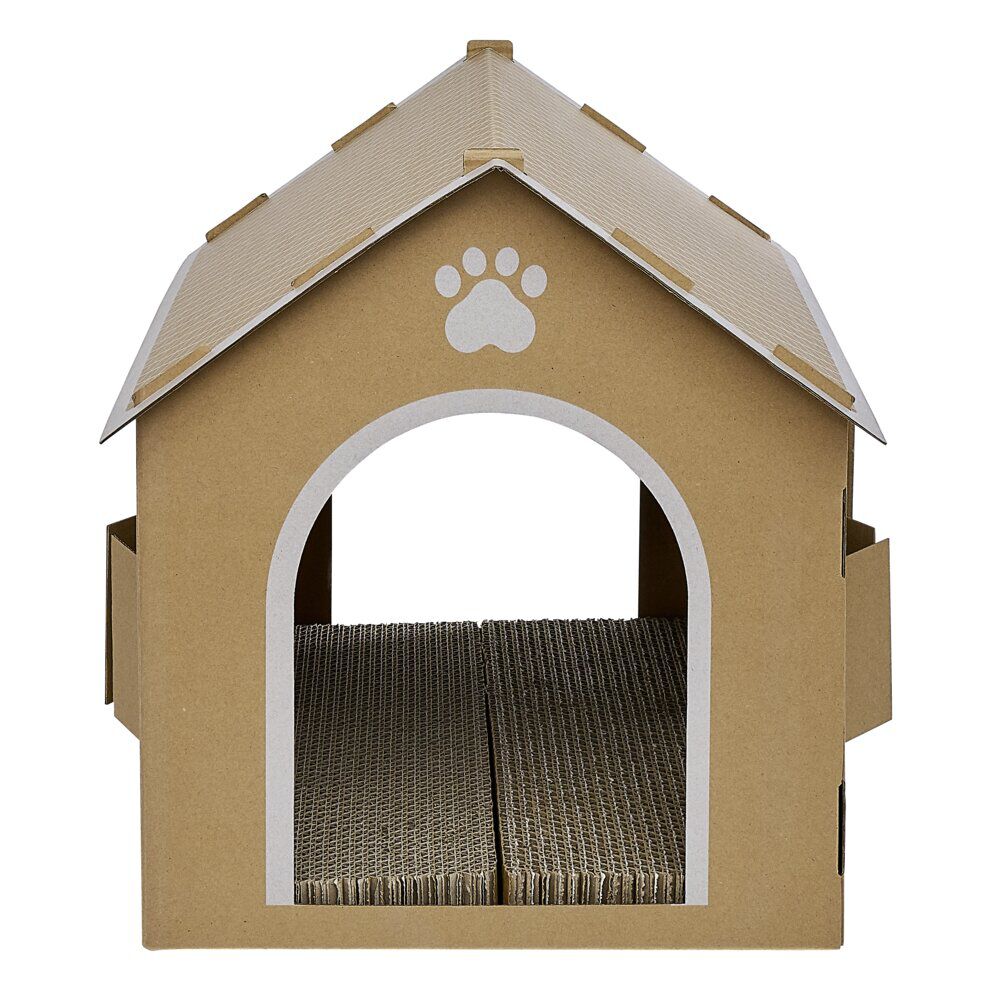 Maison pour chat à décorer avec grattoir intégré