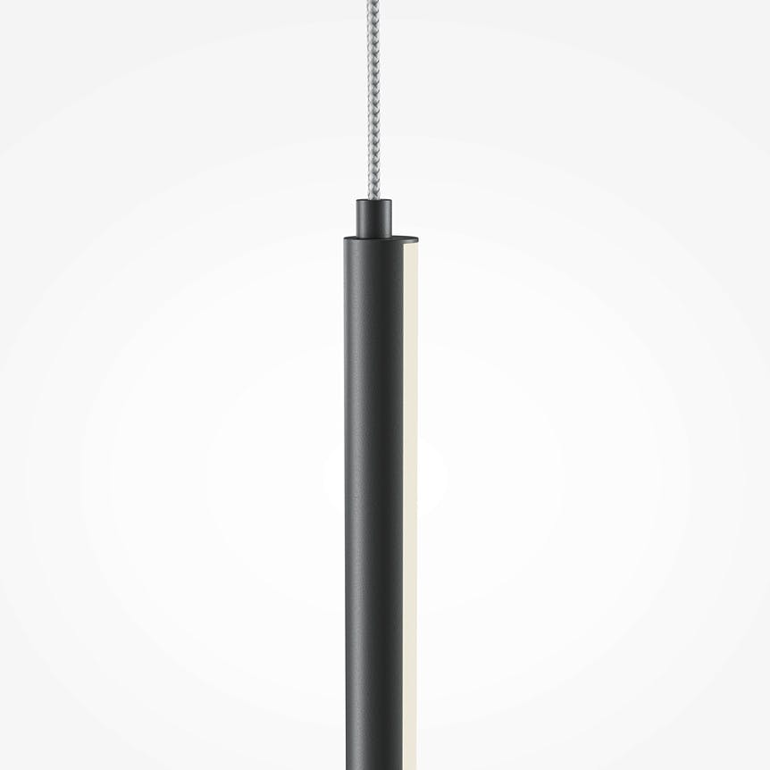 Suspension noire design – 1 barre verticale LED 415 cm SALEM