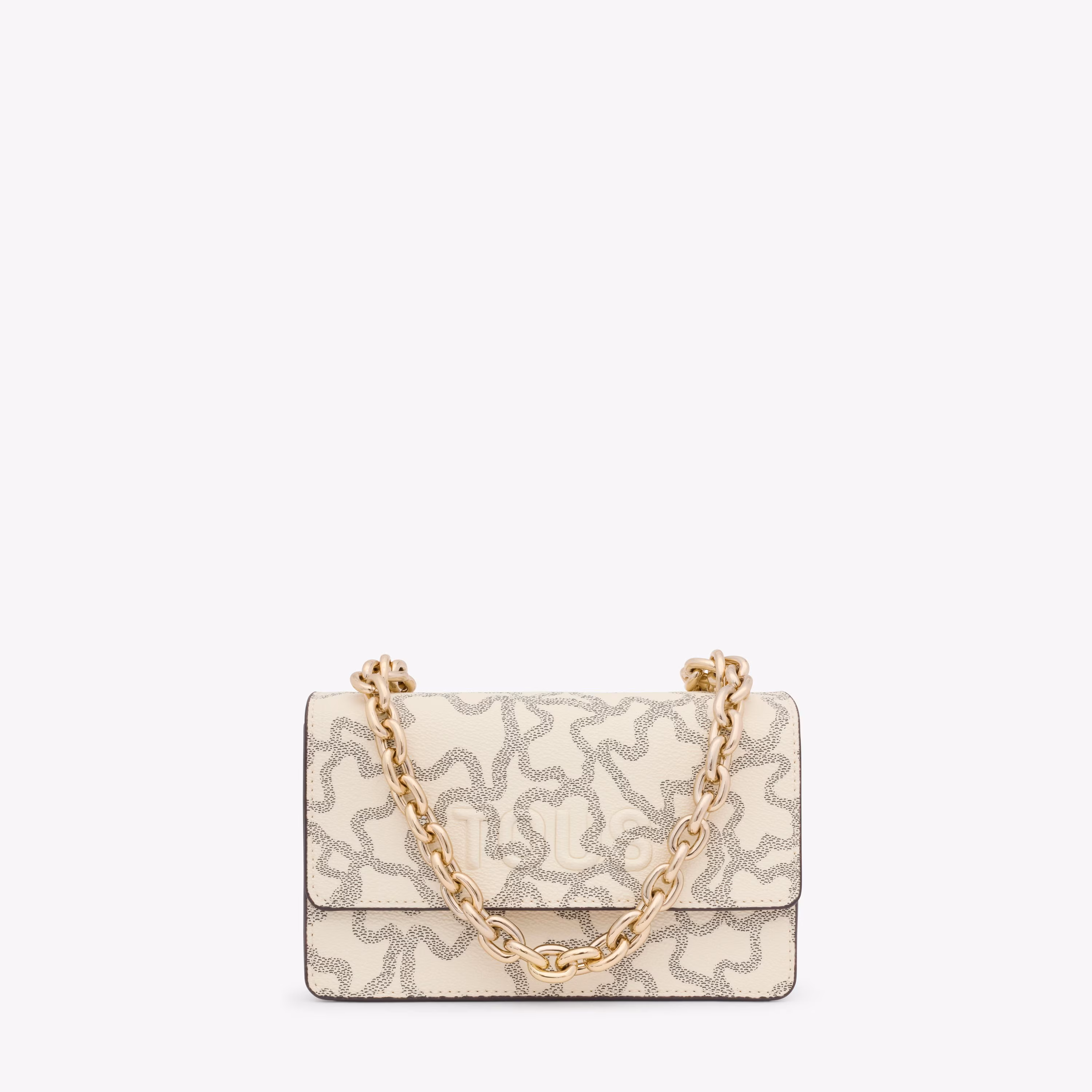 Bandolera pequeña solapa beige Kaos Icon
