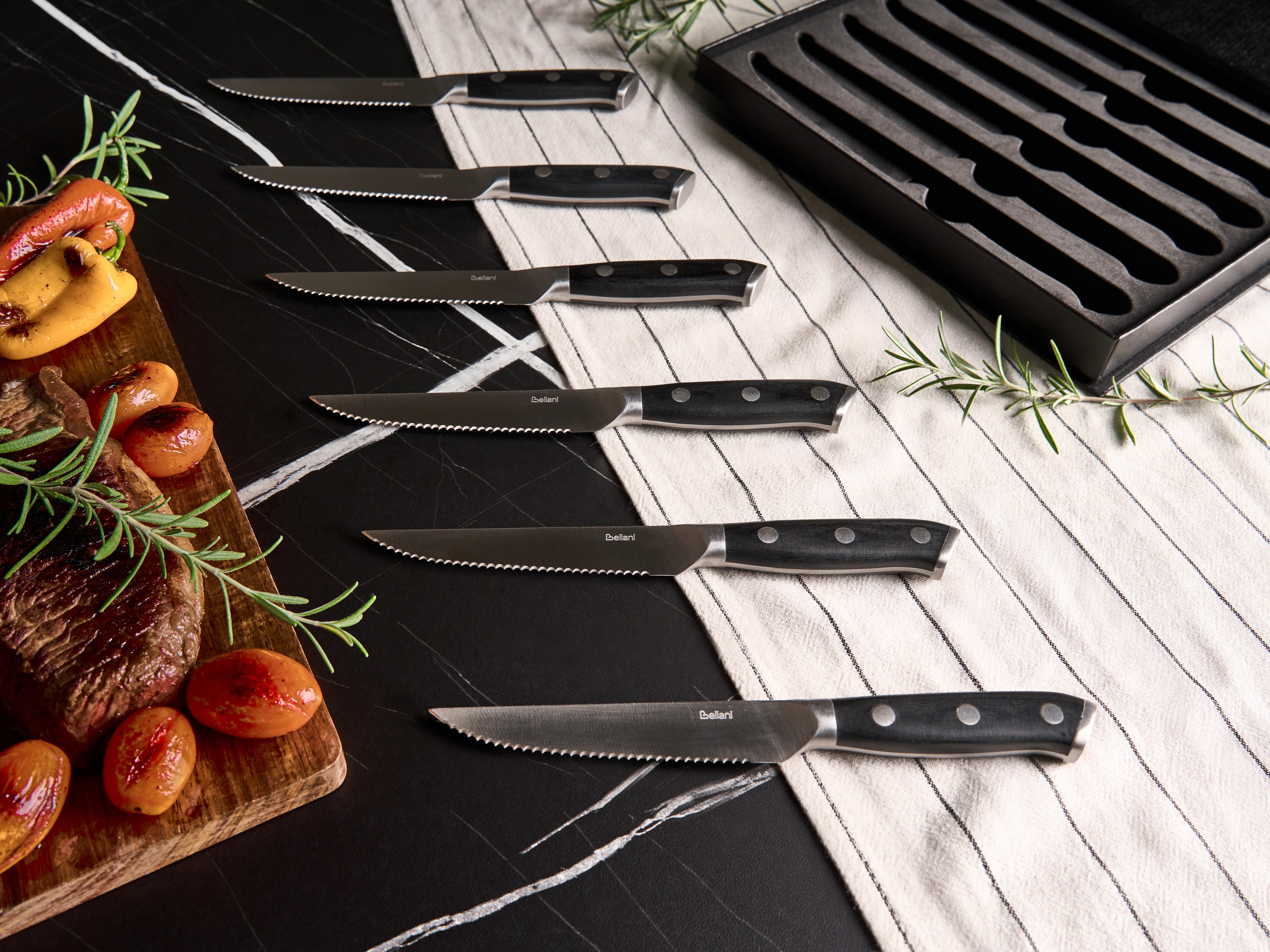 Set of 6 Steak Knives TOYAMA Black