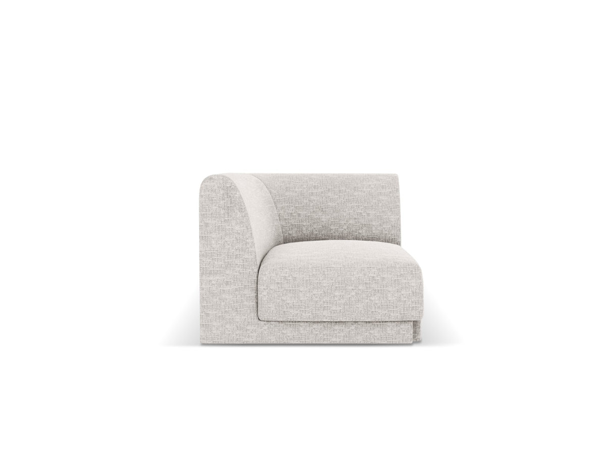 Micadoni Hoekmodule Miley structurele stof geld - 90x90x70cm