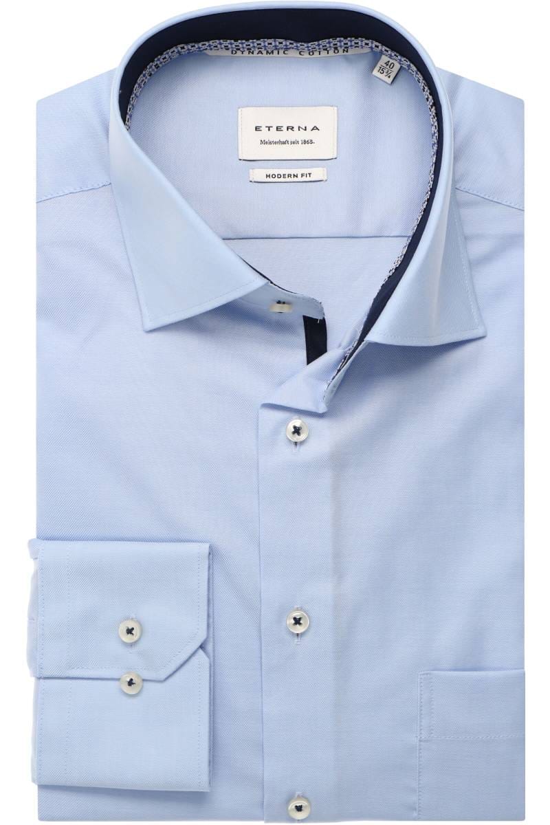 ETERNA Dynamic Cotton Modern Fit Hemd hellblau, Einfarbig