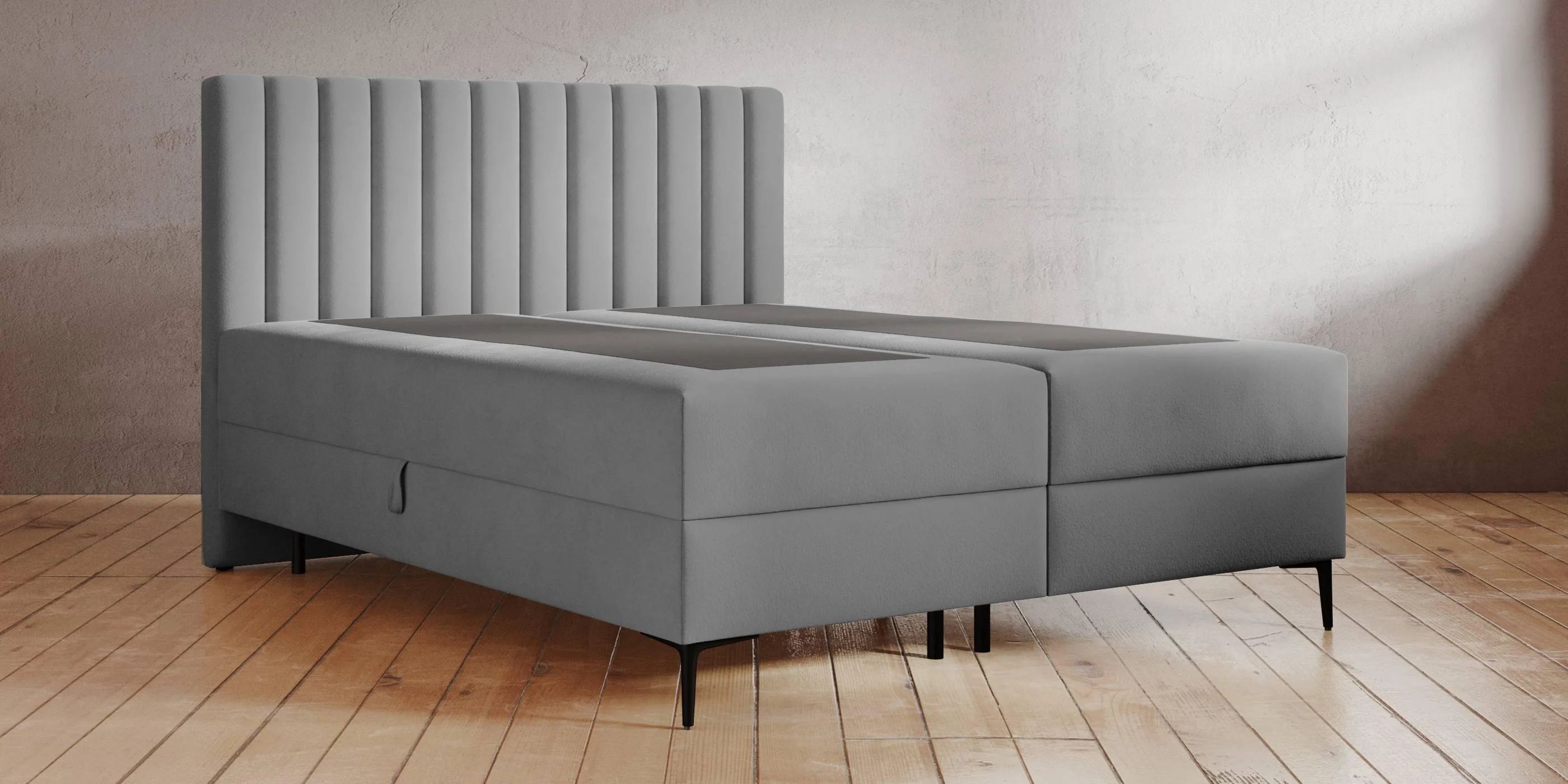 Boxspring Tassos velvet met opbergruimte 180 x 200 cm