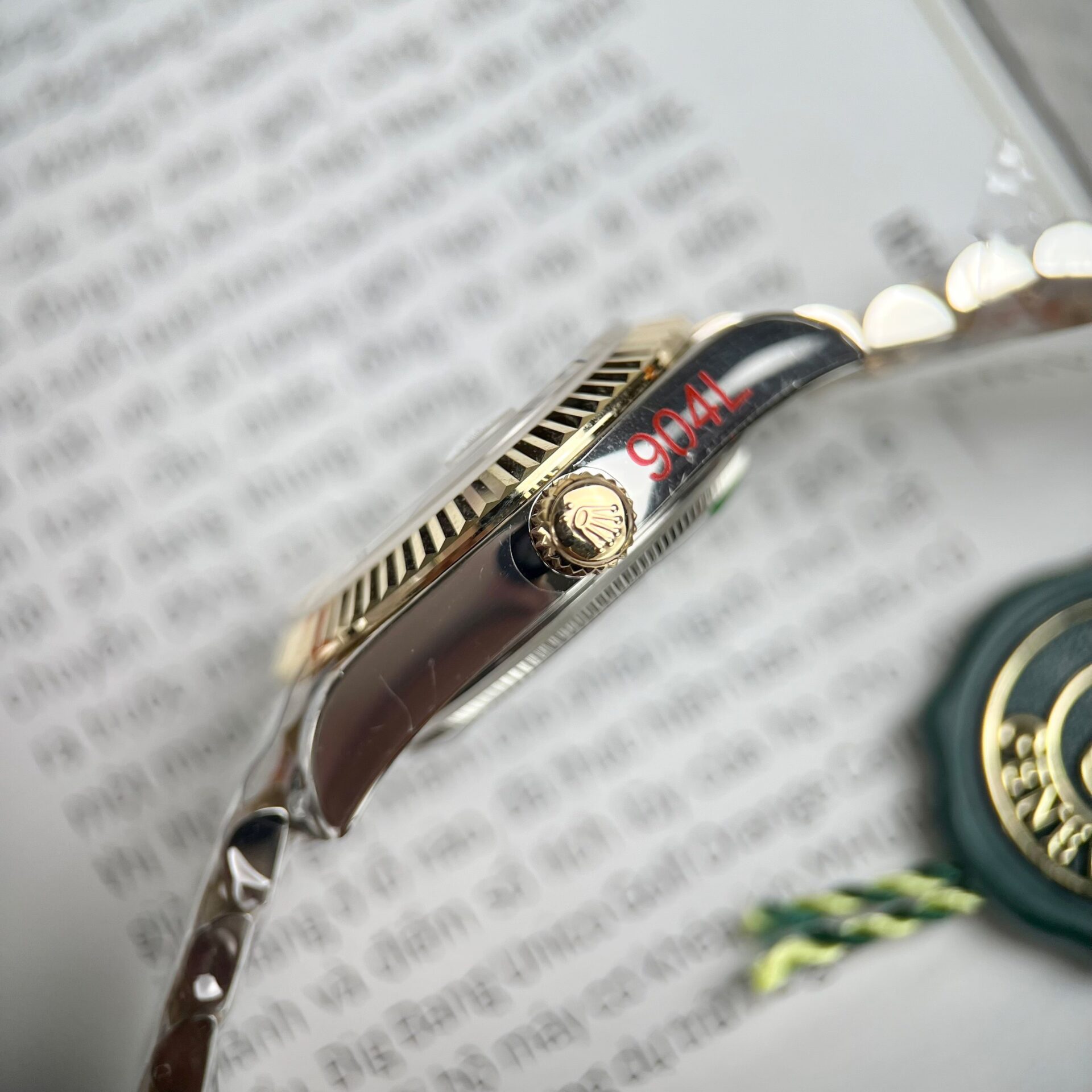 Rolex Datejust SS/YG Plated White Dial CZ Diamonds 31mm Jub Super Clone