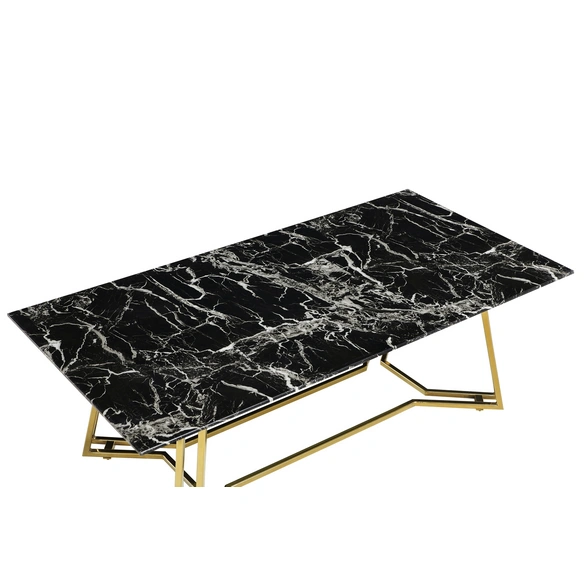 Couchtisch, BxHxT: 110 x 40 x 60 cm, Metall/Glas