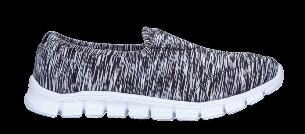 Outbound Women's Athleisure Lightweight Casual Slip-on Shoes, Grey/White Print
