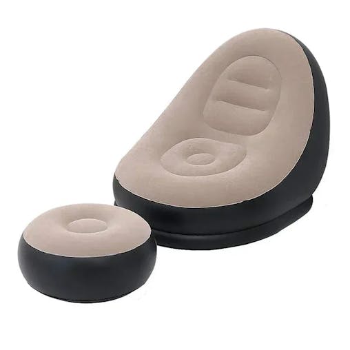 NNEOBA Inflatable Foldable Recliner Sofa with Ottoman