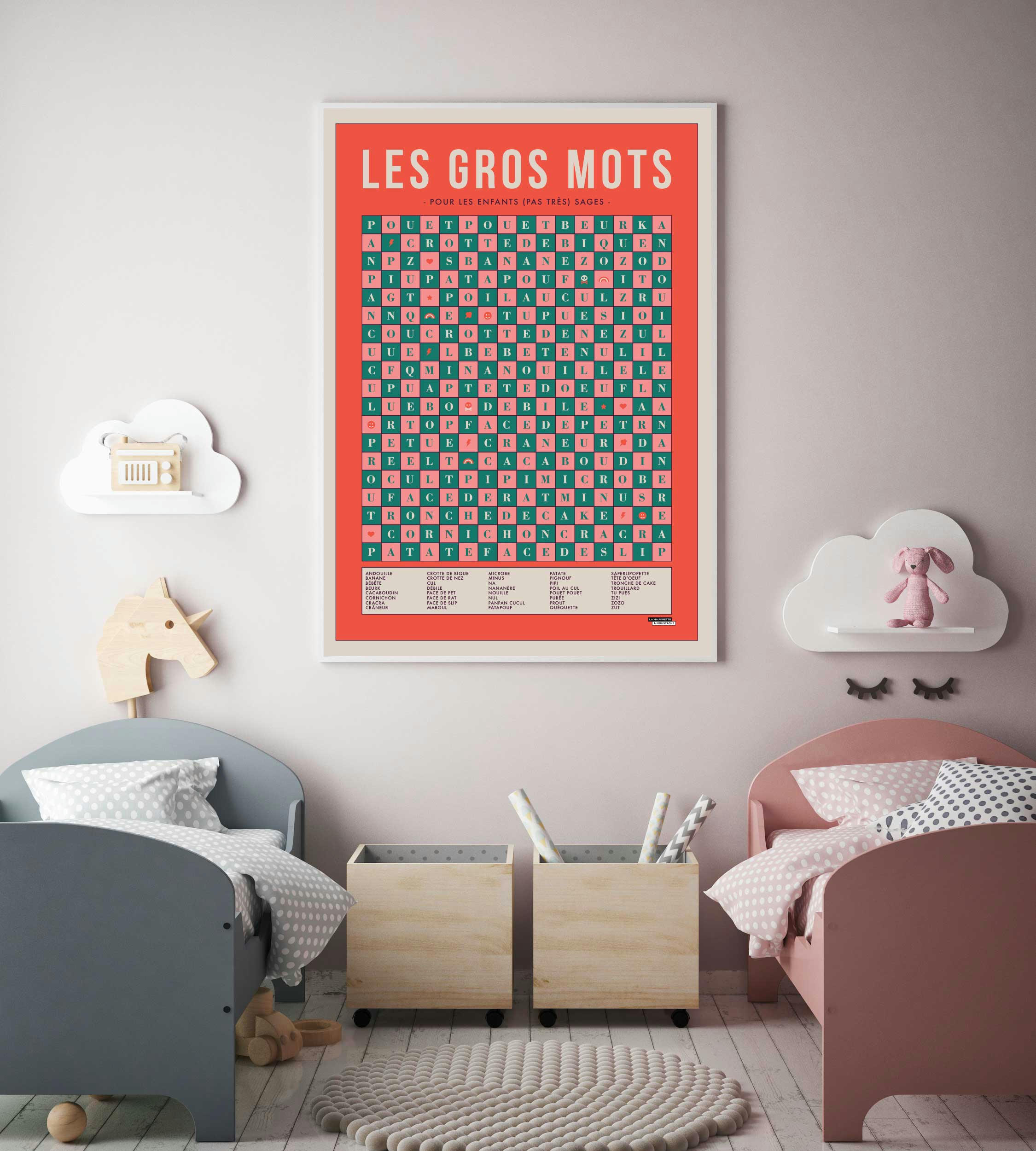 - Affiche d'art les gros mots 50 X 70 cm