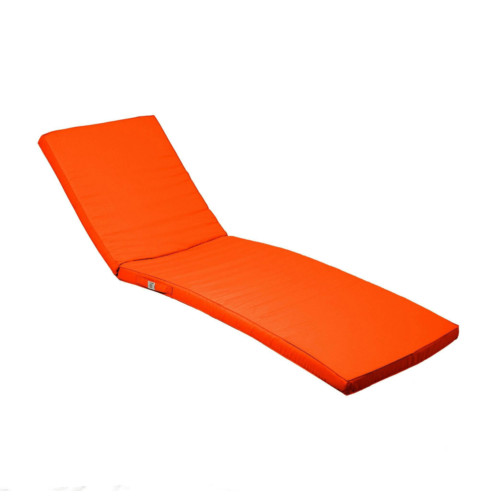 - Coussin pour transat déhoussable 185x55x4cm orange