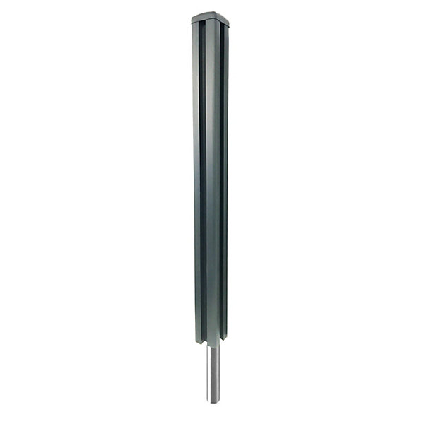 Kit poteau P-MEX H.180 cm   renfort gris anthracite