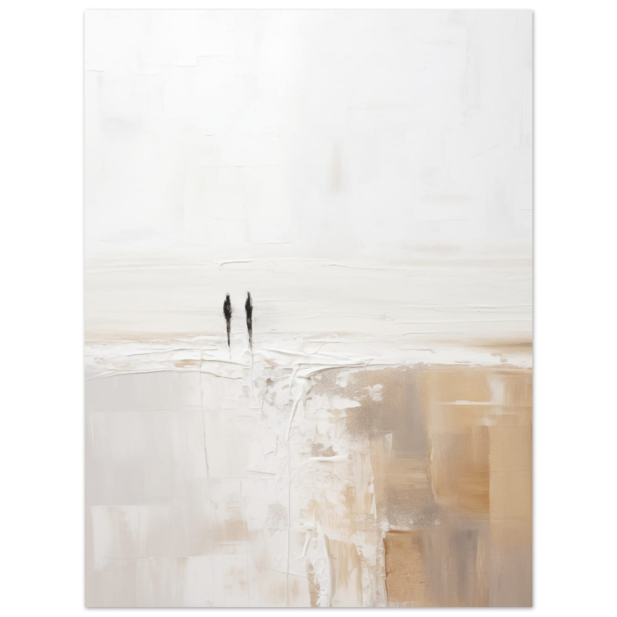 Artfulprints Poster Abstract - Silhouettes 2  - 30x40 cm - Wit