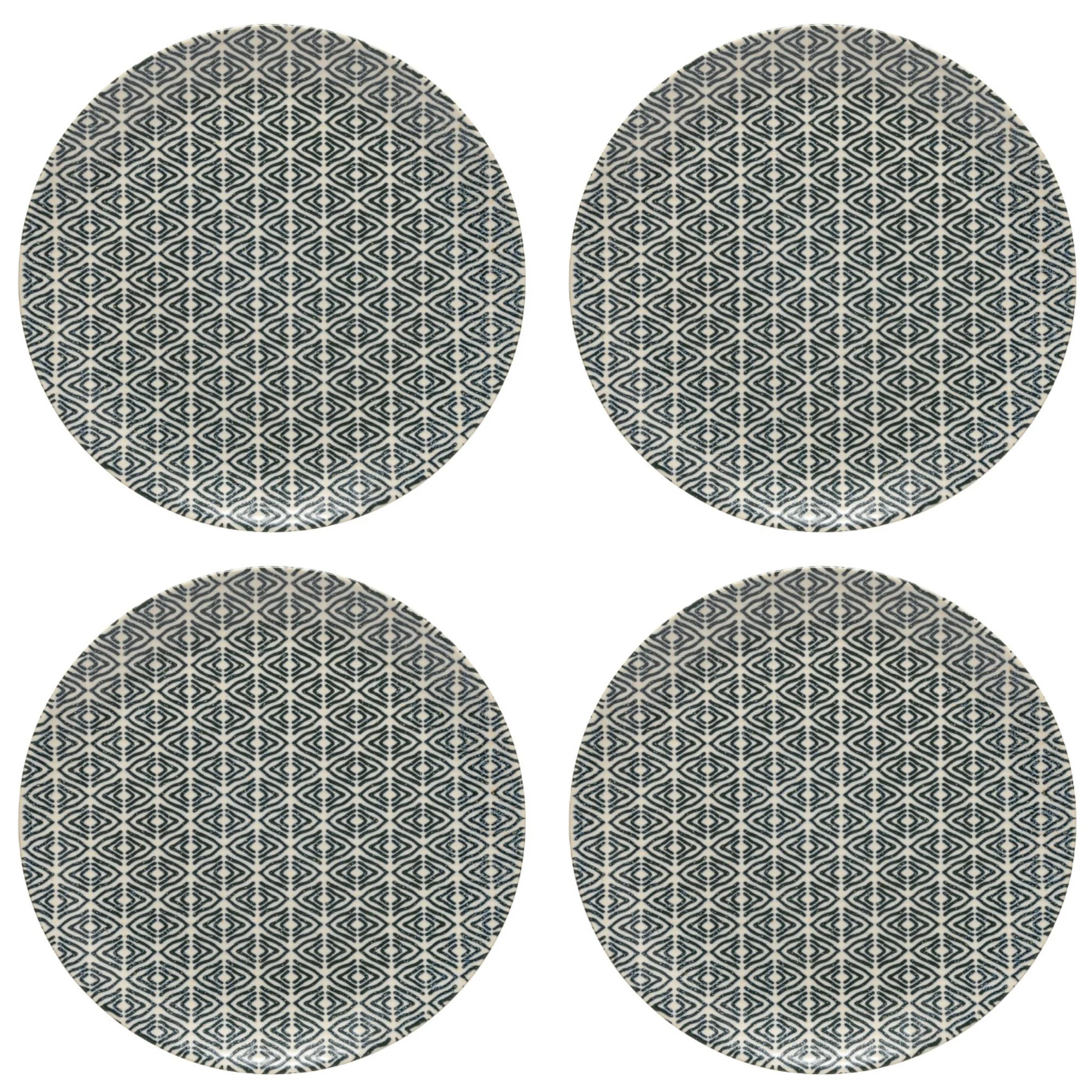Set 4 Salad/Dessert Plates Diamond Weave - Elements