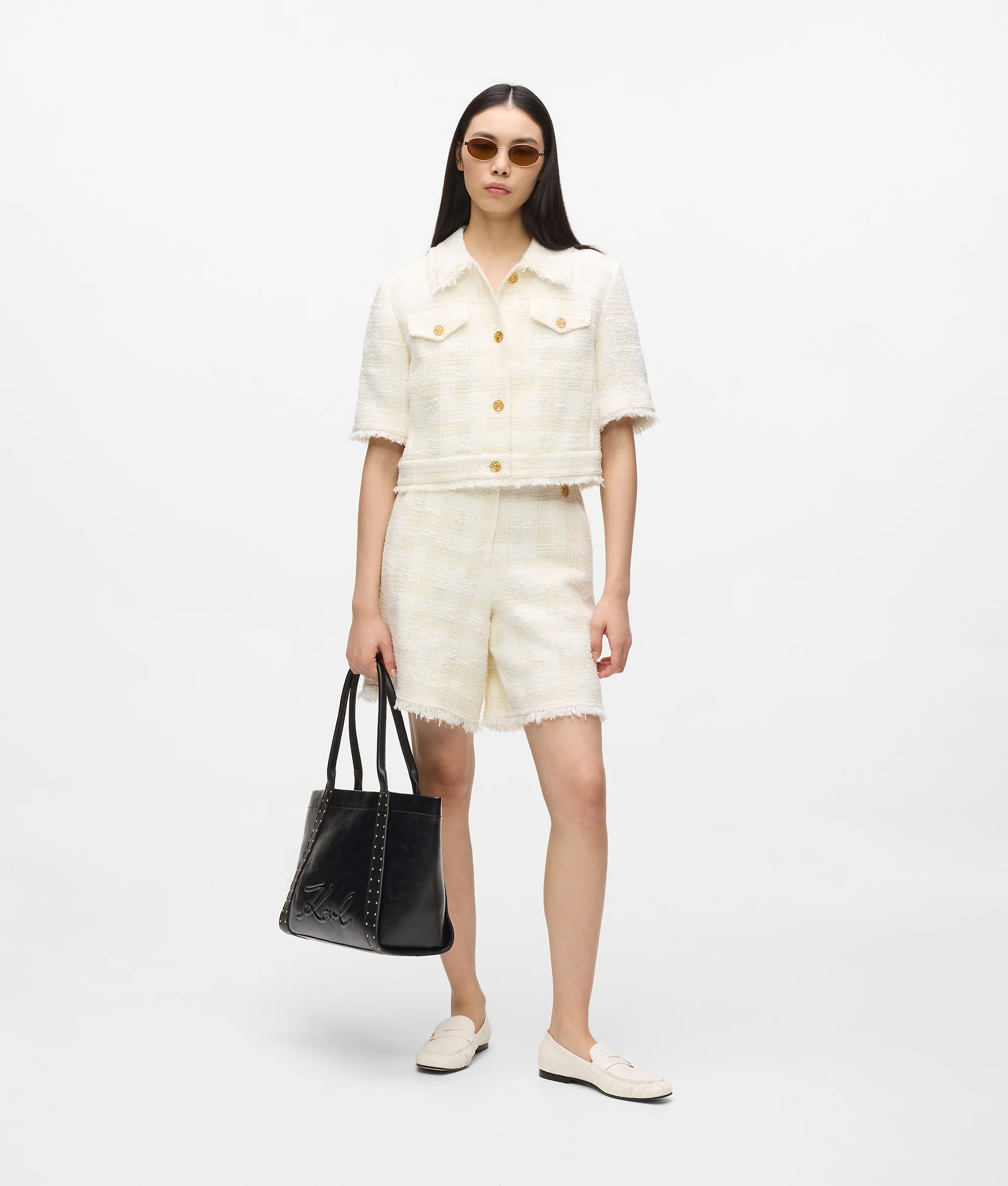Tote bag clouté de taille moyenne K/Ville