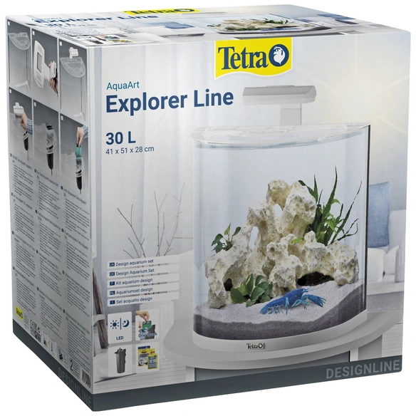 Tetra AquaArt Explorer Line LED Aquarium Weiß 30L