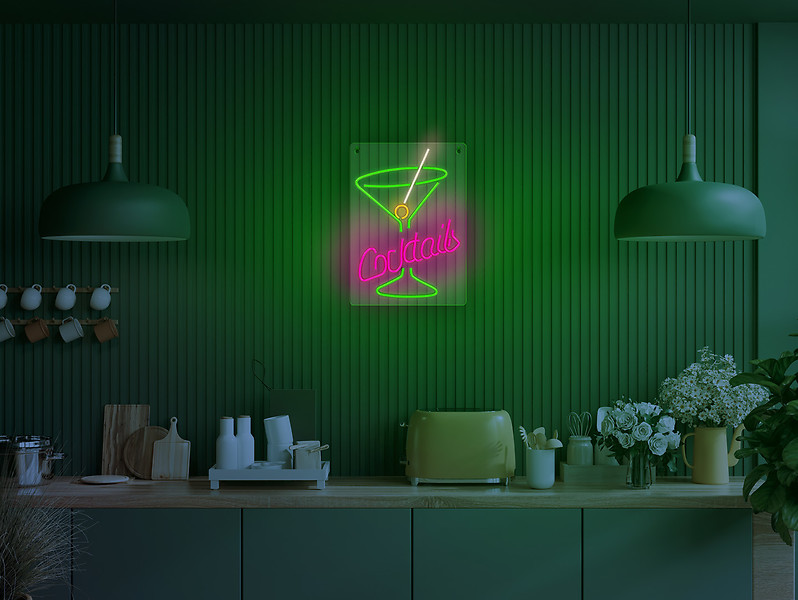 Kinkiet neonowy Cocktails LED mix kolorów