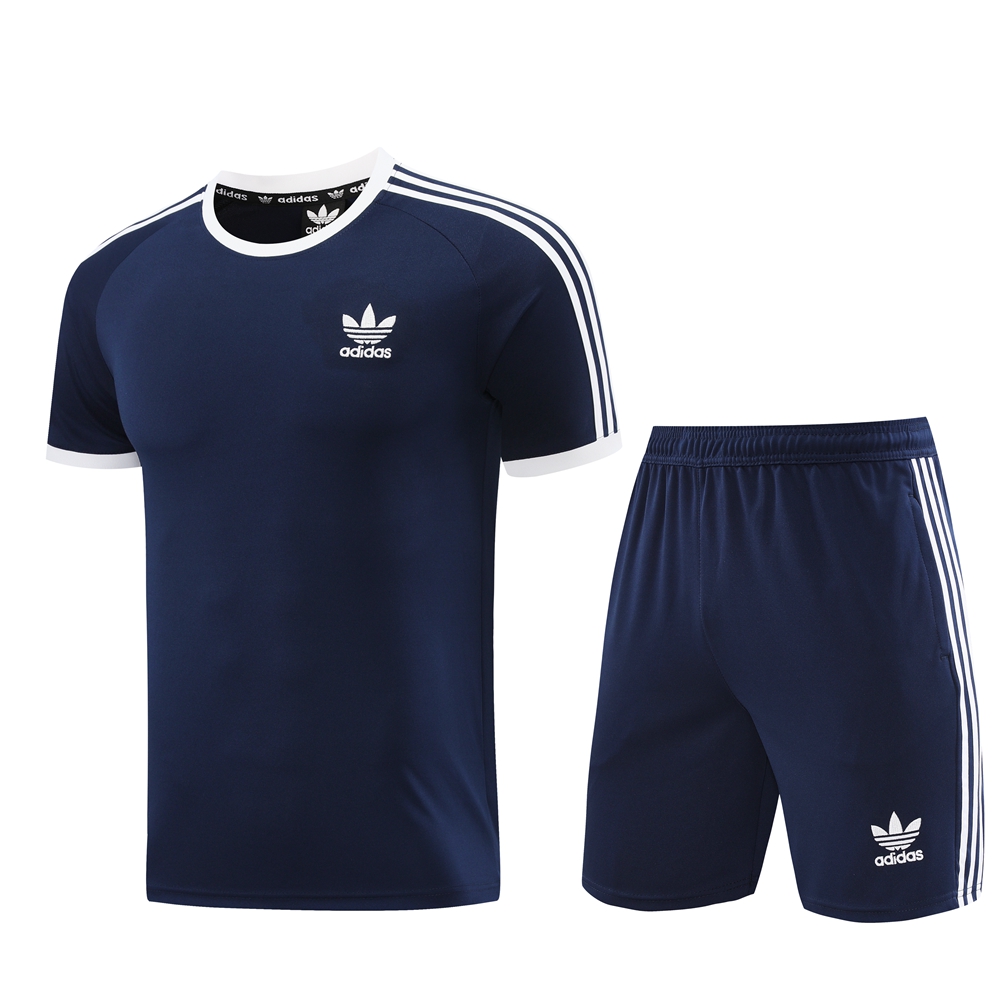 Adidas Short Sleeve Training Jersey Set - AD07- Dark Blue