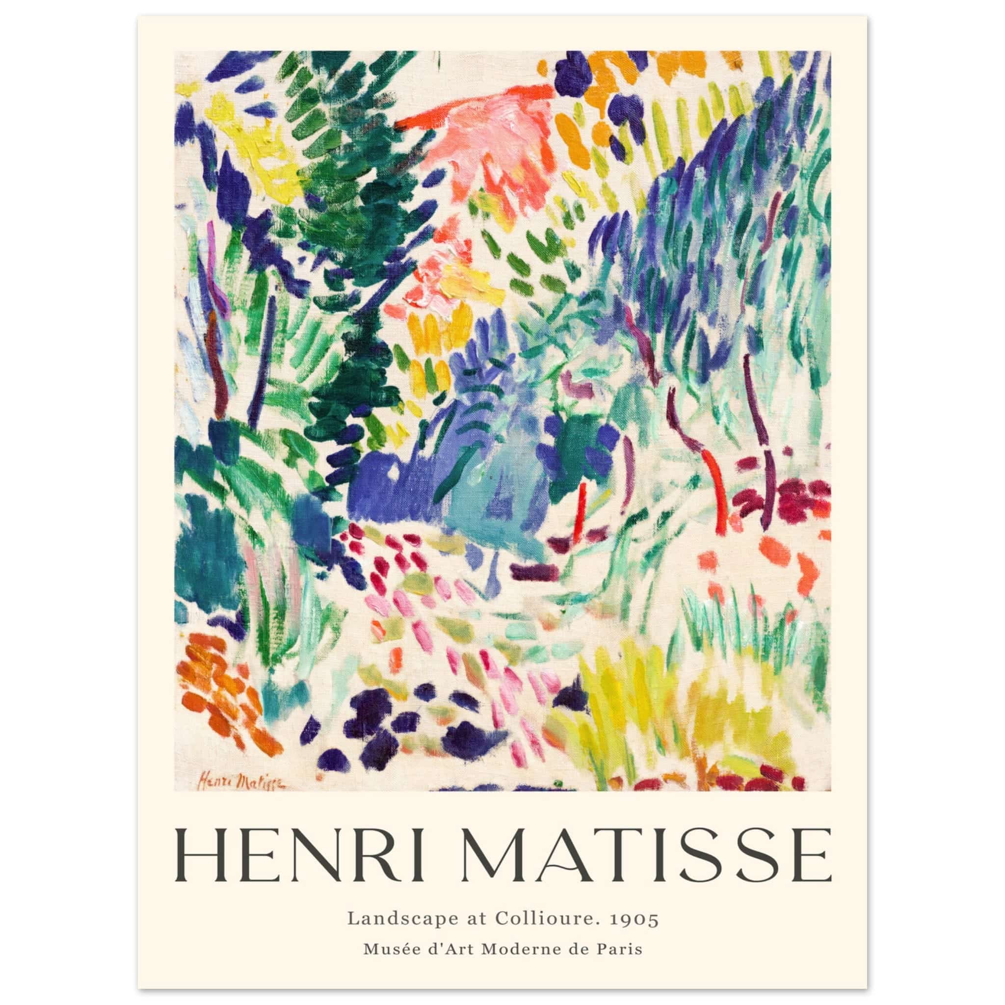 Artfulprints Poster Matisse - Landscape of Collioure 1905  - 30x40 cm - Meerkleurig