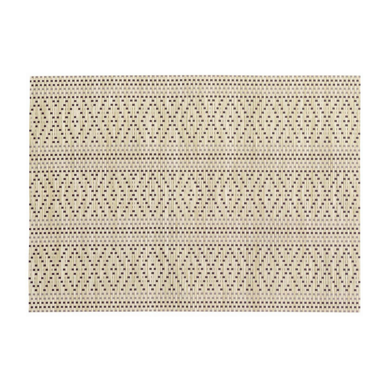 PANAMA - Set de table  en polyester prune 33 x 45