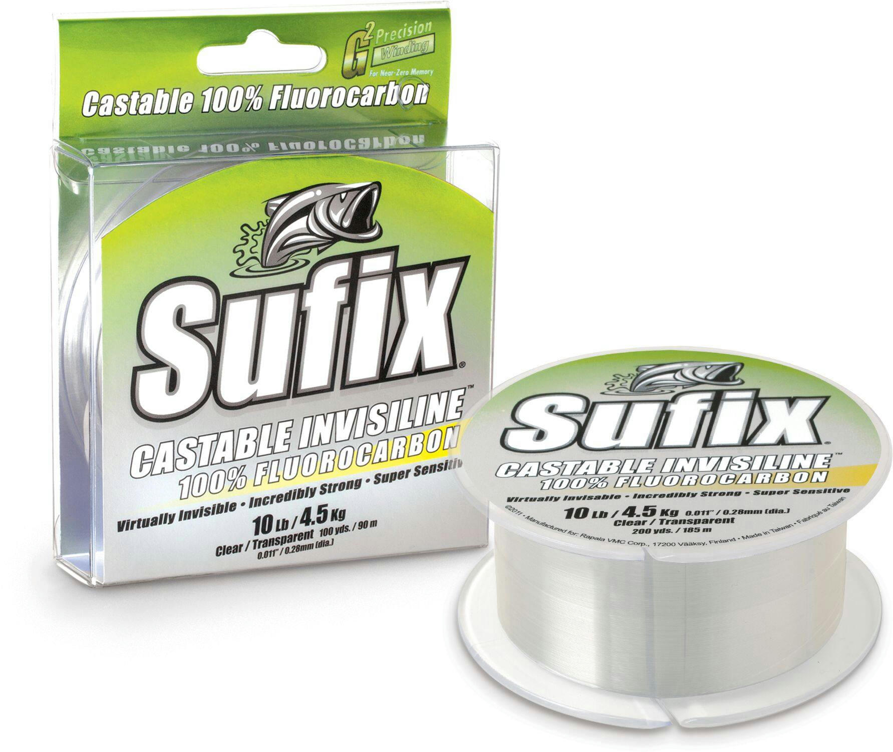 Sufix® Castable Invisiline Fluorocarbon Fishing Line, Clear