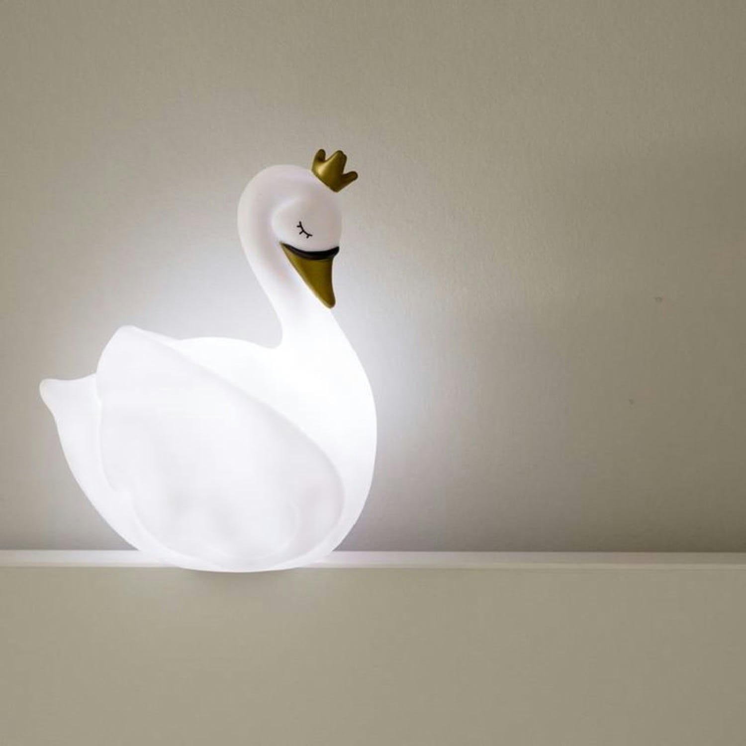 DAME BLANCHE - Veilleuse LED cygne H18cm