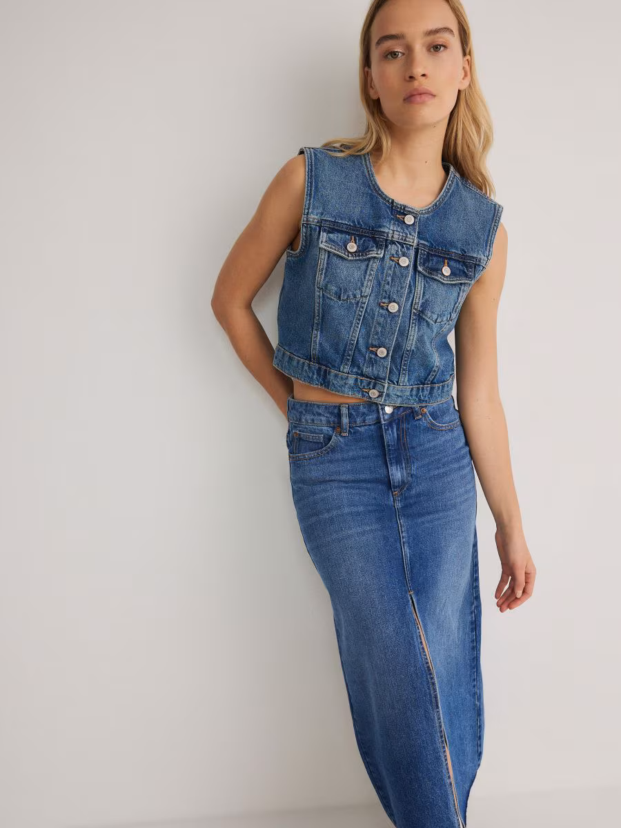 Denim Midi Skirt