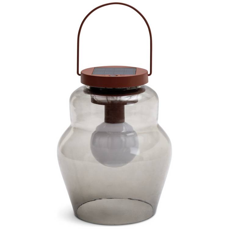 Habitat Solar Smoked Glass Hanging Light - Pack of 2