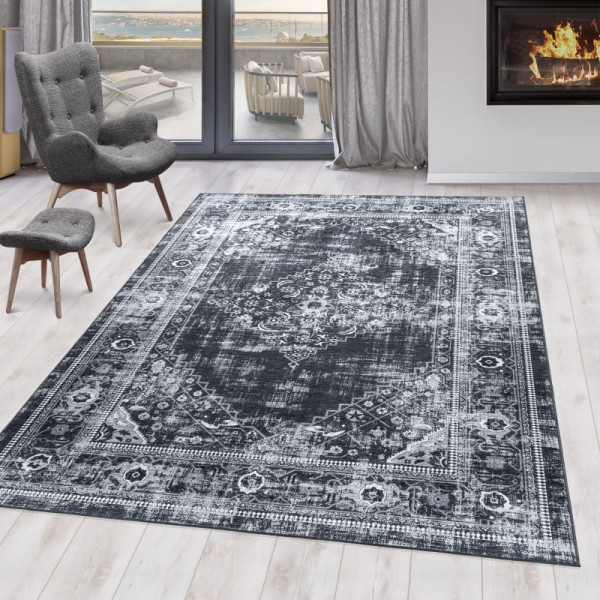 Dywan z nadrukiem Fiesta Vintage szaro-czarny 120x 170
