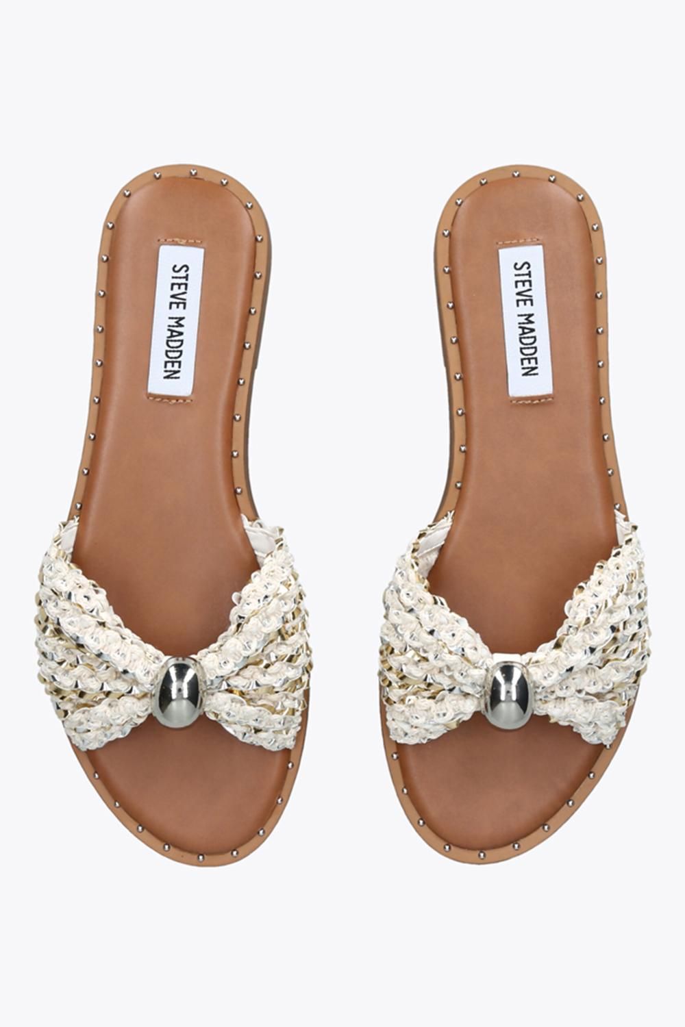 STEVE MADDEN Dipsy Cream' Fabric Sandals
